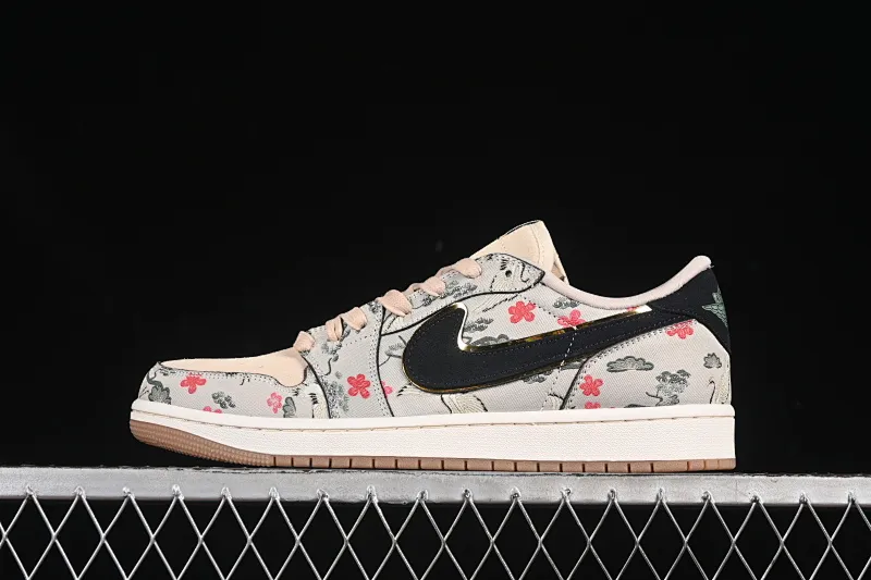 All categories Air Jordan Jordan series basketball shoes Air Jordan 1 Low Rui Hachimura x Air Jordan 1 Low OG "Oatmeal" AJ1 Joe 1 Hachimura co-branded low-top cultural casual sneakers HV8293-100